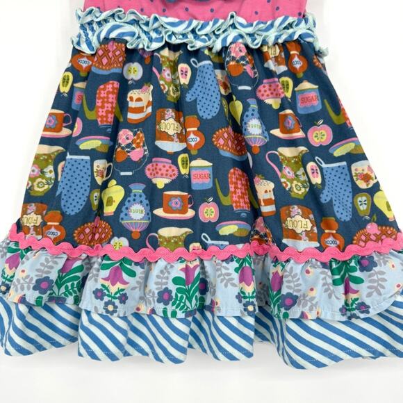 Matilda Jane Girl's Little Sweetie Dress Tea Cups Tea Pots 12-18 M‎ - Picture 3 of 7